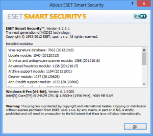ESET españa nod 32 antivirus windows 8 1
